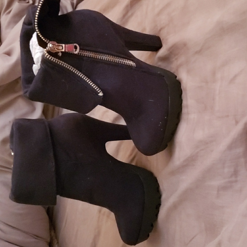 Black ankle boots